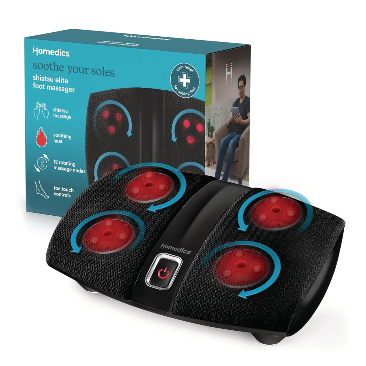 4-Head Shiatsu Foot Massager