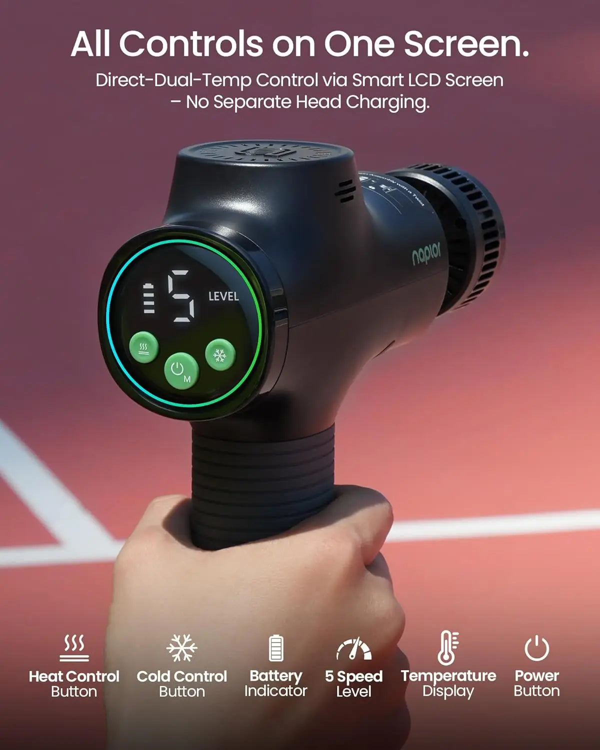 Quiet 5-Speed Massage Gun