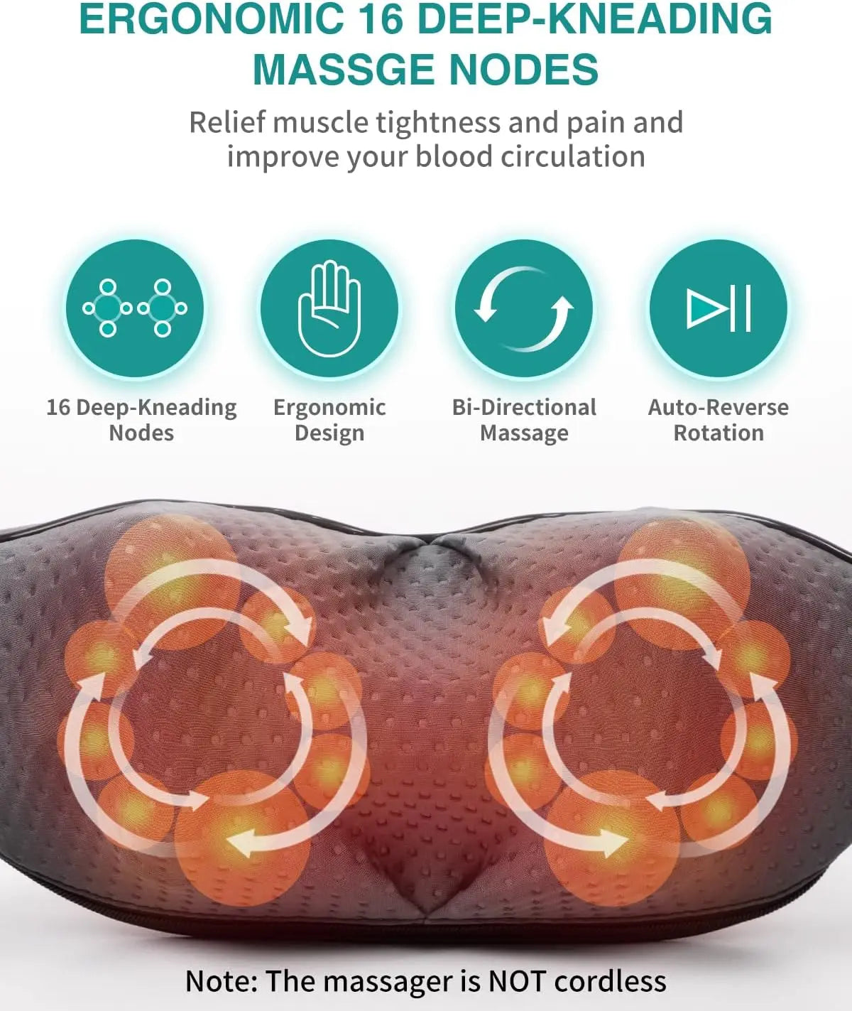 Cordless 3D Neck Massager