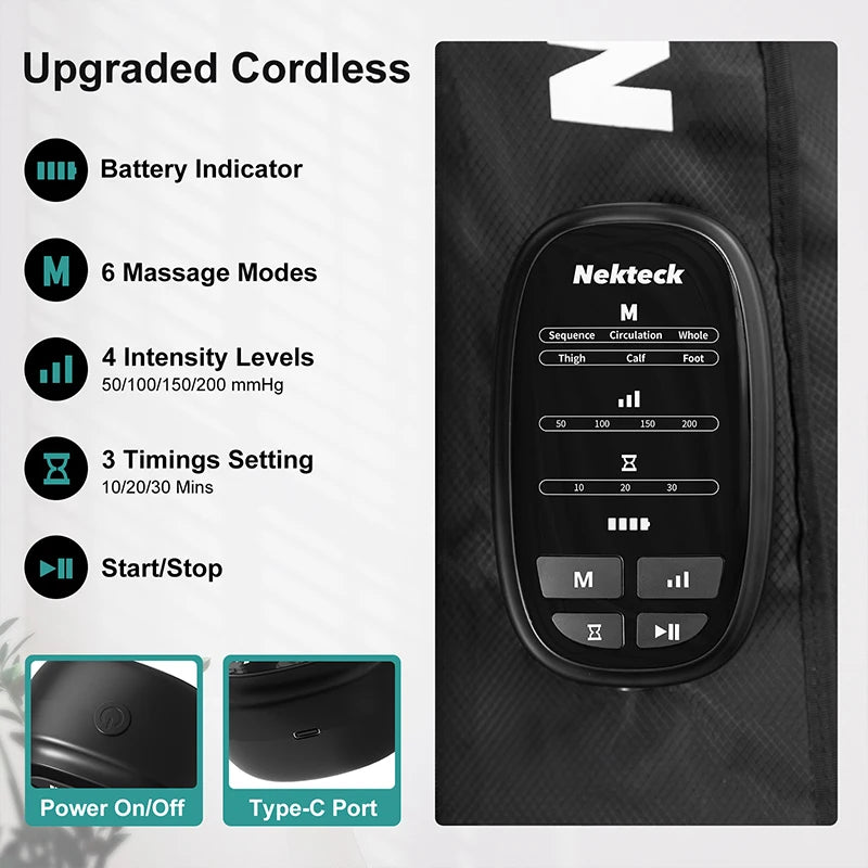 Cordless Air Pressure Leg Massager Boots