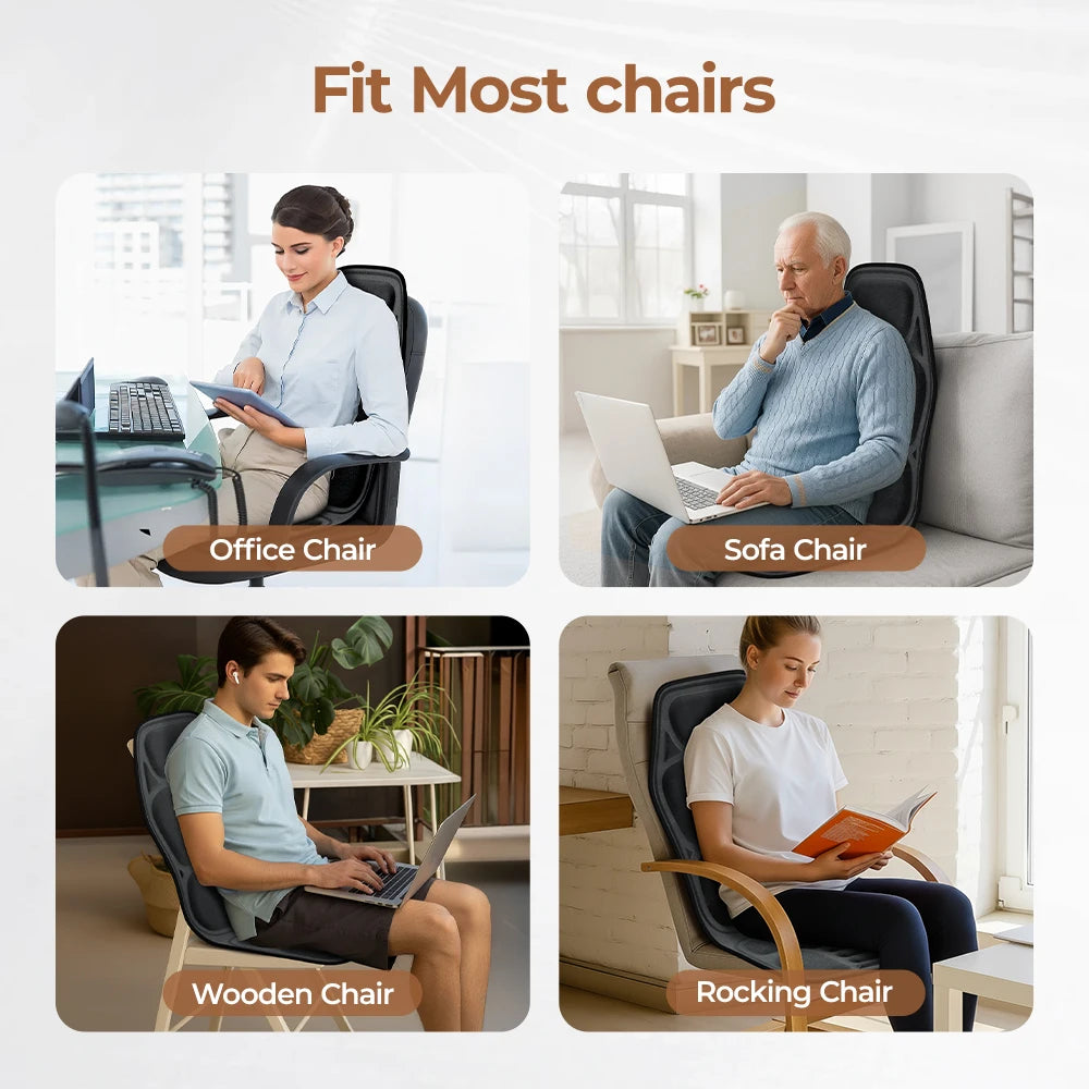 Heated Back Massage Chair Pad