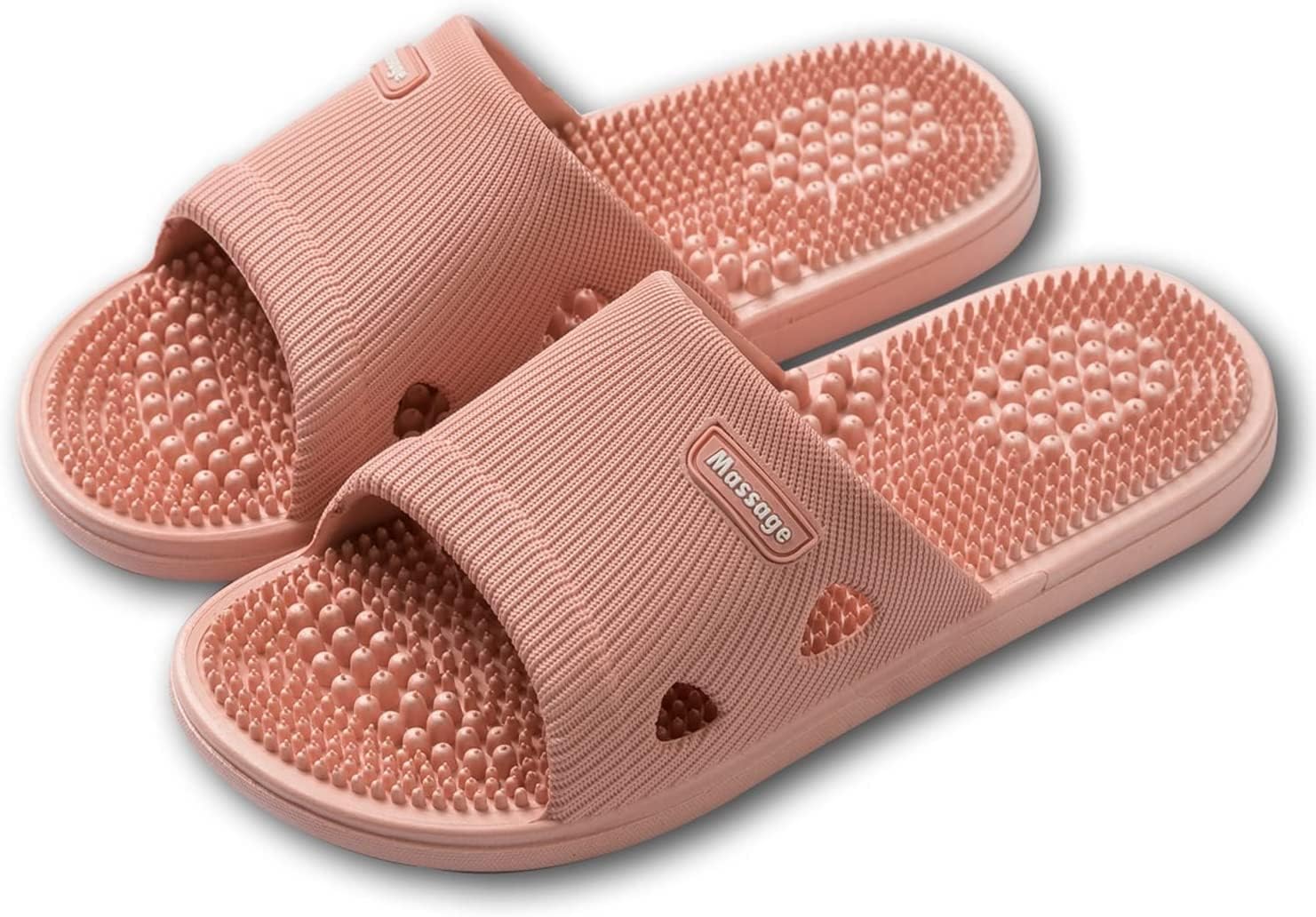 Acupressure Reflexology Bathroom Massage Slippers Shoes Sandals for Men Women Home Shock Absorbing, Therapy Promoting Blood Circulation Myofascial Release Trigger Point